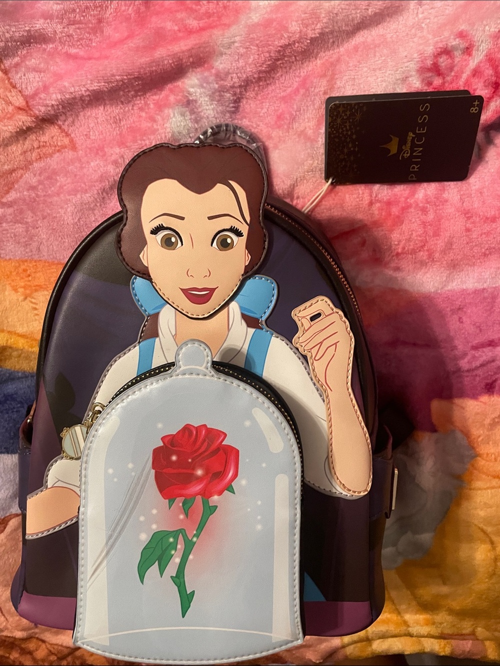 Belle with Rose Mini Backpack-New withTags
